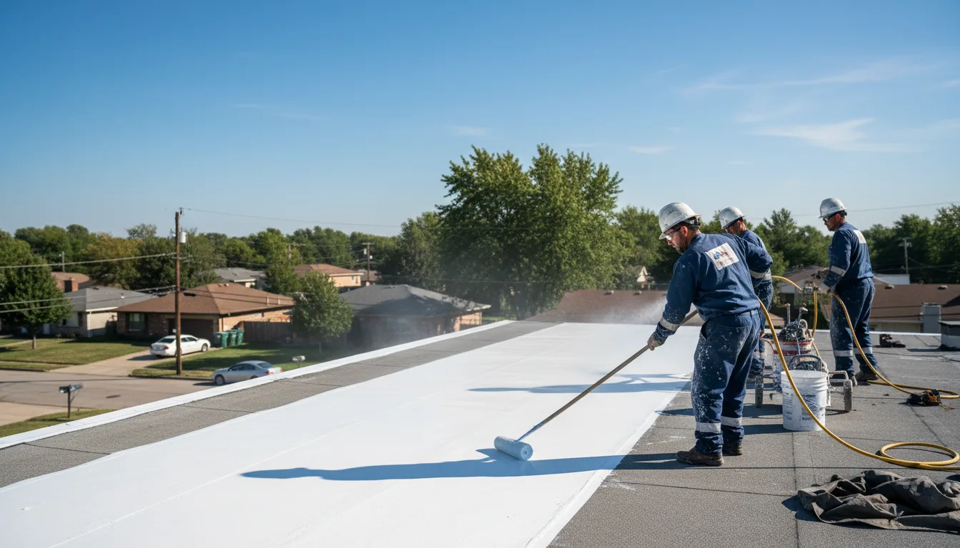 Commercial roof coating in Meriden, KS near me